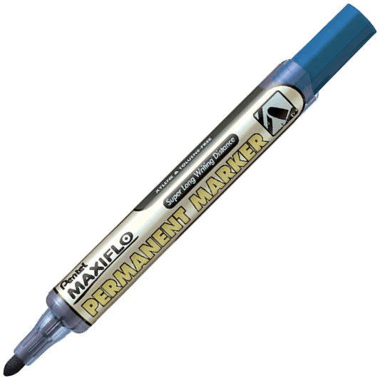 Pentel NLF50 Maxiflo Bullet Tip Permanent Marker, Assorted (Pack of 4)