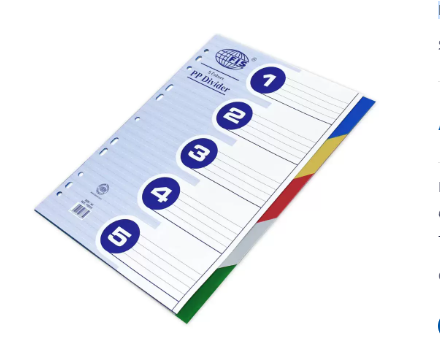 Pack of 50 Pieces PP Index Divider Blue