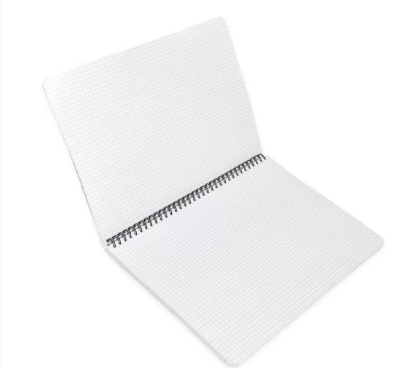 FIS Pp Spiral Note Book, Size A4, 5mm Square, 100 Sheets, Grey - FSNBA45PPGY