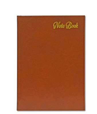 FIS Golden Notebook Bonded Leather, Size A5, Italian Ivory Paper, 70 GSM, 196 Pages, 8 mm Ruled, Hard Cover, Gold Gilded Edges, Colour Brown - FSNBHCA5GIVBLBR