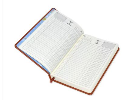 FIS French Diary 2023, PU 1-Side Padded, Round Corner, Brown - FSDI29FRP23BR