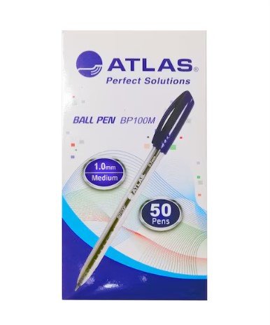 Atlas Ball Pen 1.0mm Medium Bx 50 Blue