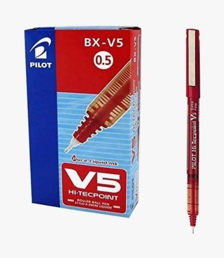 Pilot BX-V5 Hi Tecpoint Roller Pen 0.5 Red Pack of 12