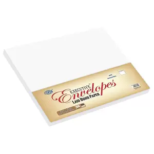 FIS Laid Paper Envelopes Peel & Seal, Pack of 50 Pcs. Moon Beam White Color, C4 (229 x 324 mm), 100 GSM - FSEE1042PMW50