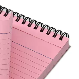 FIS Ruled Record Card 180 GSM 5X3 Inch Double Loop Spiral 50 Sheets Pink -FSIC53-180SPPI