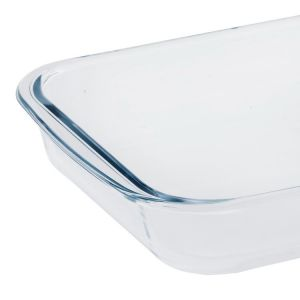 Royalford 18L Glass Baking Tray - Glass - Clear - 18 L