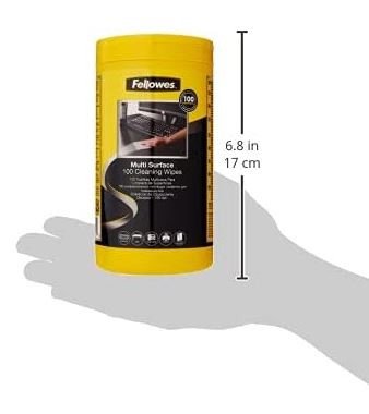 Fellowes FEL 99715 Screen Cleaning Wipes (Pack of 100 Wipes)