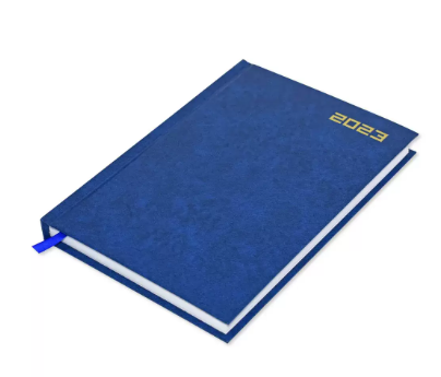 Fis 2023 A5 Diary,Vinyl, English Hard Cover Blue -FSDI21E23BL