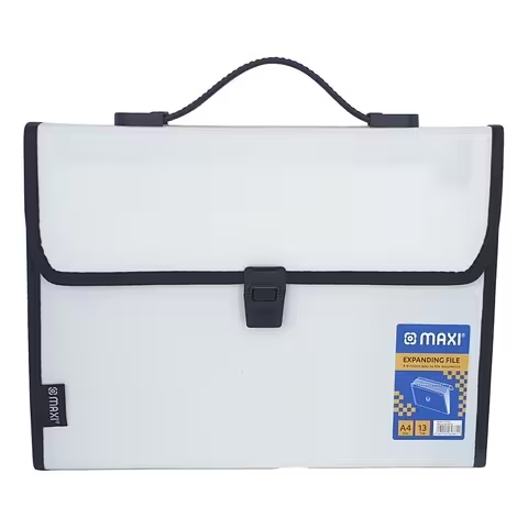 Maxi Expanding File With Handle A4 Size 13 Tab White