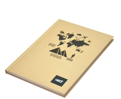 Light Hard Cover Notebook, Pack of 5 Pieces, Single Line, 10x8 Inch,100 Sheets - LINB1081805