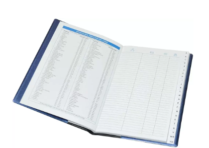 FIS Address Book English with PVC Cover, A5 (148 x 210 mm) Size, 50 Sheets - FSADA5EPVC