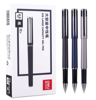 Deli S19 Office Gel Pen for Writing Black - 01 PCS