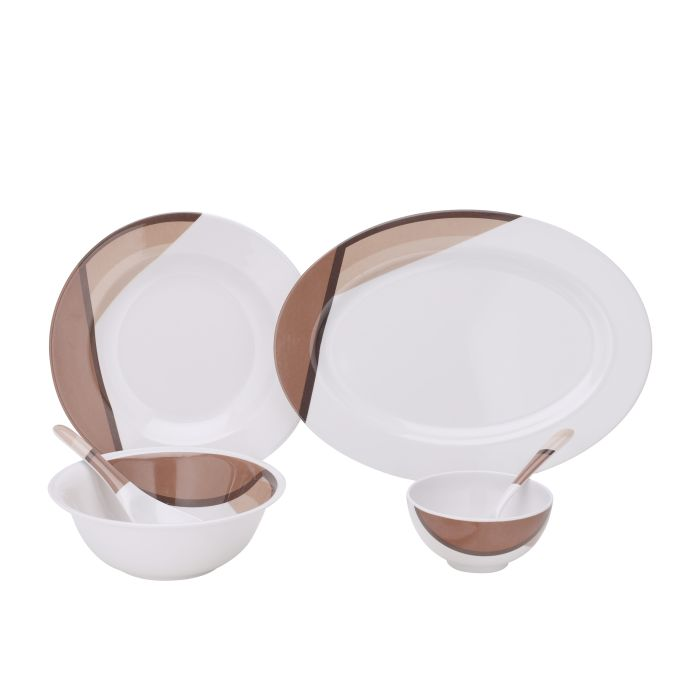 Royalford RF6972 Melamine Ware Dinner Set, 35 Pcs