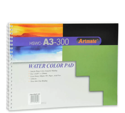 Artmate Water Color Pads A3 Size, 12 Sheets - Jiskhswc-a3