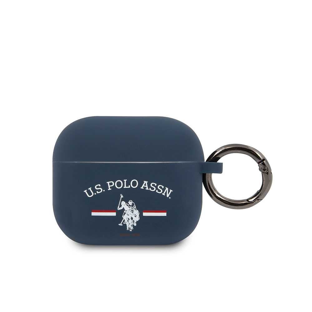 U.S.Polo Assn.Silicone Horses Flag Case for Airpods 3 - Navy