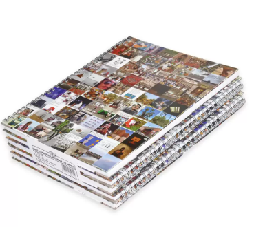 5-Piece FIS Spiral Hard Cover Notebook Single Line 10X8 Inch, 100-Sheets - FSNBS1081903