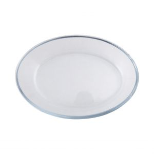 Royalford 3Pcs Oval Glass Baking Tray Set - Glass - Clear