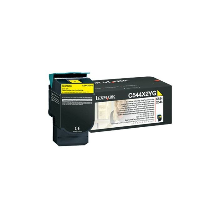 LEXMARK C544X2YG YELLOW EXTRA HIGH YIELD TONER CARTRIDGE
