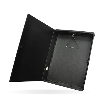 FIS Black Color PP Rigid Box File, Plastic Sides, 210 x 330 mm - FSBFRIGIDPPBK