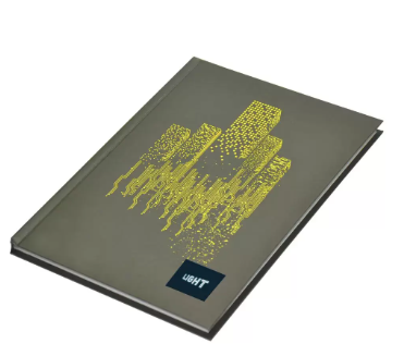 Light Hard Cover Notebook, Pack of 5 Pieces, Single Line, 9x7 Inch,100 Sheets - LINB971806