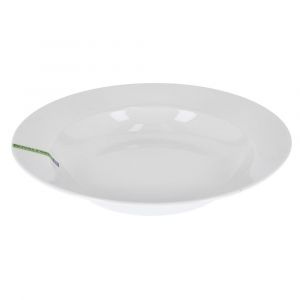 Royalford 10" Round Deep Plate - Ceramic - White