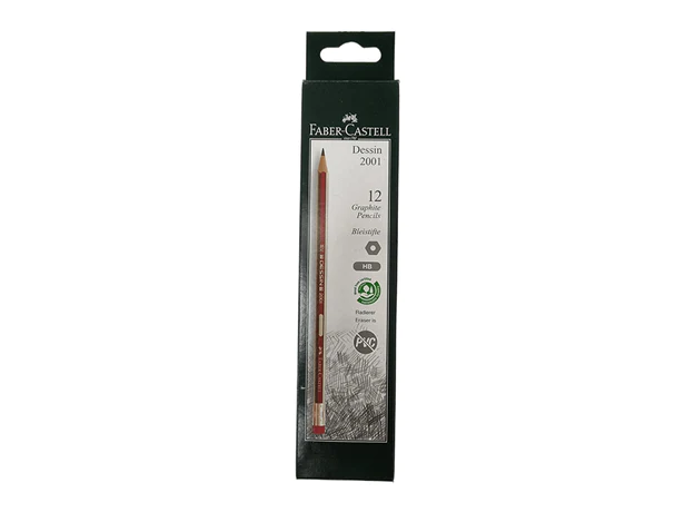 Faber Castell HB Pencil with Eraser Tip, 12/box