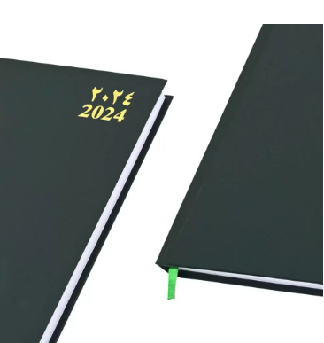 FIS A4 Diary 2024 Arabic/English (Saturday & Sunday Combined) Green - FSDI47AE24GR