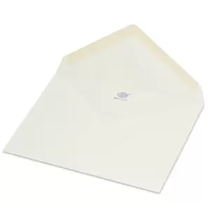FIS Pack of 50 Executive Laid Paper Envelopes, 100 GSM, Size 120 X 185mm, Glued, Color Camelle Off White