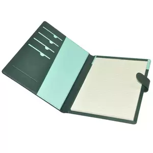 FIS Executive Folder with Writing Pad Italian PU 24x32cm, Green - FSGT2432PUGRD4