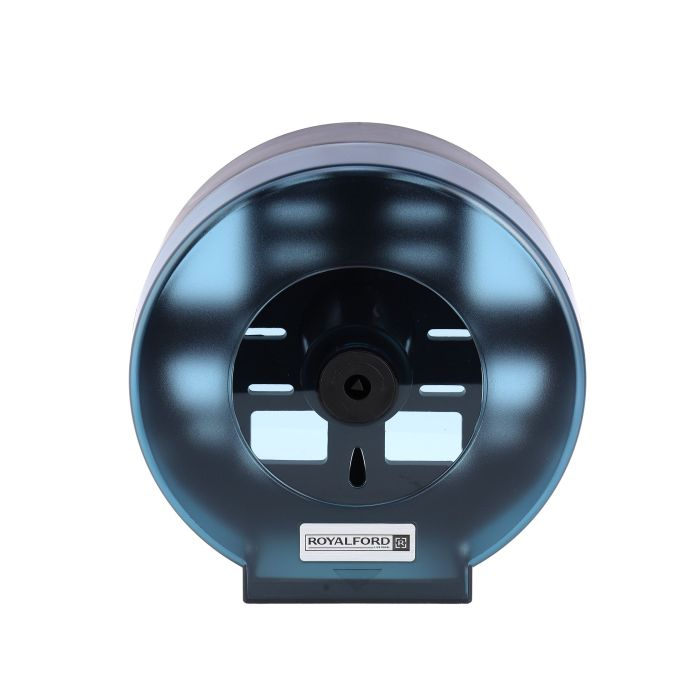 Royalford Paper Roll Dispenser- RF10731| Round Paper Tissue Holder| Wall Mounted| For Hospital, Lavatory, Bathroom And Restaurant| Key Lock Mechanism| Vertical Access Window