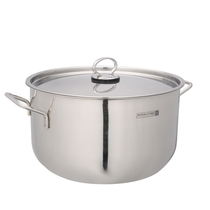 28cm Stainless Steel Casserole With Lid, RF10126 | Encapsulated Aluminium Middle Layer | Compatible With Induction, Hot Plate, Halogen, Gas | Strong & Sturdy Handle