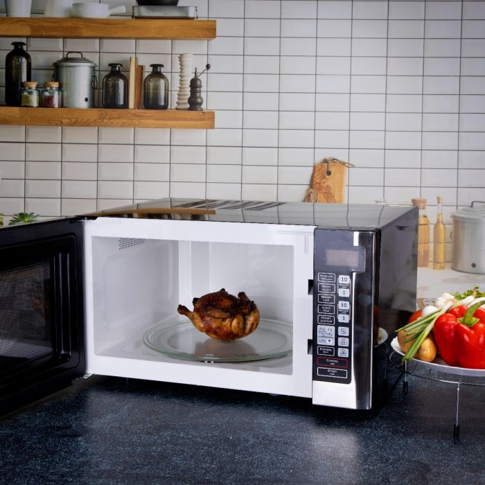 Geepas 45L Digital Microwave Oven - 1500W Microwave Oven With Multiple Cooking Menus With Arabic Control Panel | Reheating & Defrost Function | Child Lock | Pull Handle Door, Digital Controls | 1 Year
