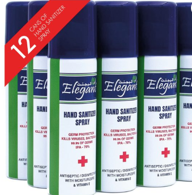 Hand Sanitizer Spray 60ml Pack of 12