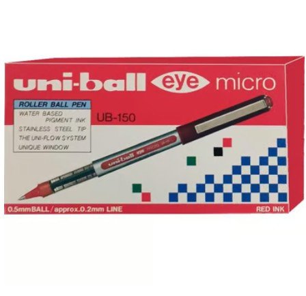 [{"value":"Uni-Ball UB-150 Eye Rollerball Pen Micro 0.5mm Red (Pack of 12)"},{"value":"uni ball"},{"value":"red"},{"value":"uniball ub150"},{"value":"uniball eye micro"},{"value":"roller ballpen"},{"value":"uniball"}]