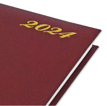 Fis 2024 A5 Diary,Vinyl, English 1 Side Padded Maroon -FSDI18E24MR
