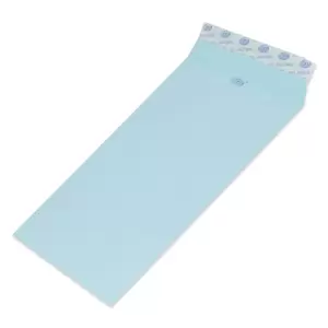 FIS Pack of 50 Pastel Color Envelopes, 80 GSM, Peel & Seal, Size 9 X 4, Color Blue