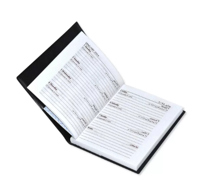 FIS 2024 Pocket Diary Arabic English With Pvc Soft Cover Black -FSDI13AE24BK