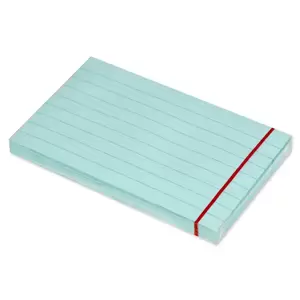 FIS Sticky Note Pad, 3X5 inches, Pack of 12, Ruled Pastel Blue -FSPO3X5RPBL