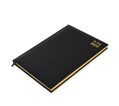FIS Diary 2024 Arabic/English (Saturday & Sunday Combined) A5 , Black -FSDI92AEN24BK