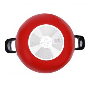 Royalford Wok Pan - Aluminium - Red - 30 CM