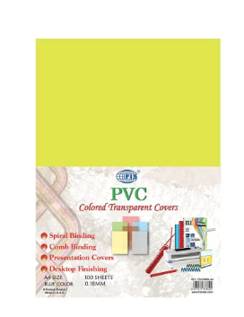 Fis PVC Colored Transparent Covers - 180 Micron, Pocket Of 100 Pieces