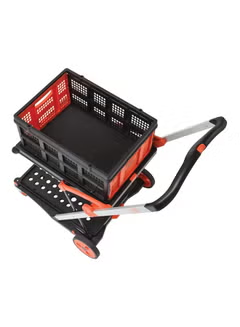 Folding Double Leve,l Platform Trolley Orange, 20/60kg