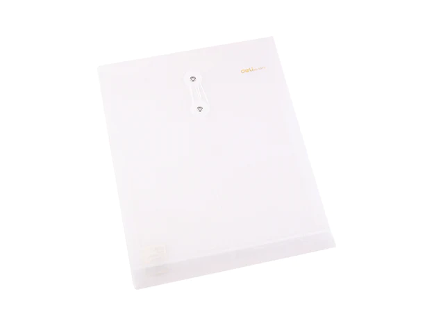 Deli E5511 File Bag String Expandable Vertical A4 Translucent 12pcs/pack