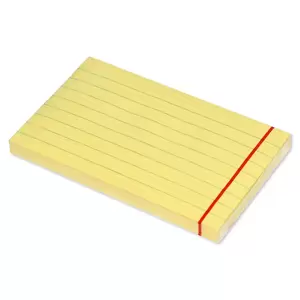 FIS Sticky Note Pad, 3X5 inches, Pack of 12, Ruled Pastel Yellow -FSPO3X5RPYL