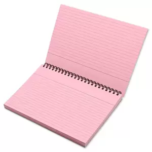 FIS Ruled Record Card 180 GSM 8X5 Inch Double Loop Spiral 50 Sheets Pink -FSIC85-180SPPI