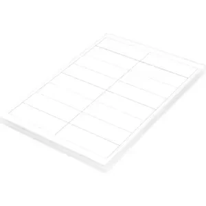 FIS Multipurpose Laser Labels, Colour White, Size 99X33.87mm (16 Stickers x 100 Sheet) A4 Size, E.U. Origin Material - FSLA16-2-100