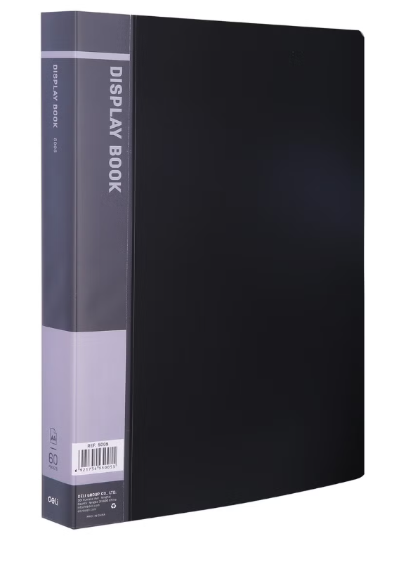Deli 5005 Clear Book A4 Assorted Colors 60 Pockets