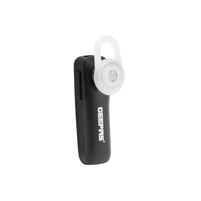 Geepas GEP4716 - Bluetooth Ear Phone - Single Bluetooth Earpiece Headphone Wireless Earphone 2.5Hrs Talk Time | 60 MAh Battery, Hands Free | Business For IPhone Mobile Phone, HD Sound Function For Mee