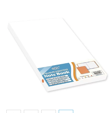 FIS Executive Soft Cover Notebook, Italian Pu Cover, Single Ruled, 96 Sheets With Gift Box, Orange Color, A7 (74 X 105 mm) - FSNBA7OR