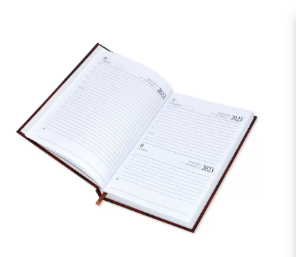 FIS Diary 2023 English (Saturday & Sunday Combined) A5, Chocolate - FSDI90E23CH